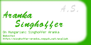 aranka singhoffer business card